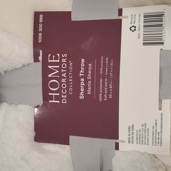 Home Decorators Collection Sherpa Throw - Picture 2 of 2